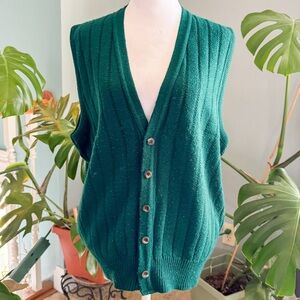 Green Button-Up Vest